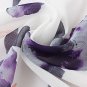 Women Plus Size Rendering Flower Long Chiffon Kimono Cardigan