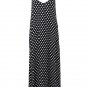 Black Pocket Strap Polka Dot Backless V Neck Zipper Women Beach Maxi Dress