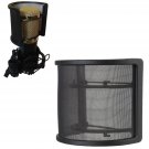 Dual Layer Recording Studio Muisc Microphone Mic Windscreen Pop Filter Mask Shield