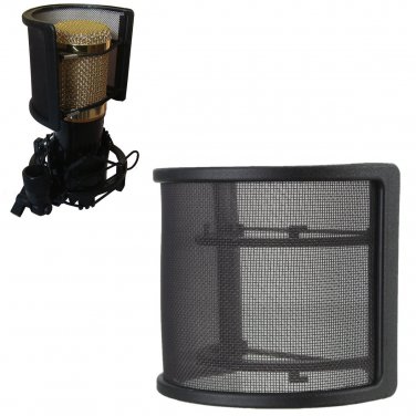 Dual Layer Recording Studio Muisc Microphone Mic Windscreen Pop Filter Mask Shield