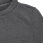 Plus Size Gray Knit Women Long Loose T-Shirt