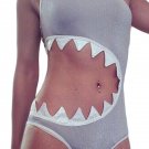 Women Shark Mouth One Pieces Bodysuit Bathing Swimwear