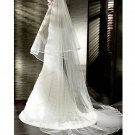 3 Metres Two Layers Long Wedding Veil Comb Soft Tulle Cut Edge Cathedral Bride Accessories