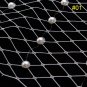 1pcs Bride Mesh Veil Handmade Pearl Face Coverage Short Wedding Hair Accessories