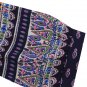 Bohemian Printed V Neck High Waist Button Maxi Dress
