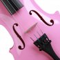 Acoustic Violin Size 1/2 Maple Spruce With Case Bow Rosin Pink Color