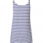 Women Stripe Strap Sleeveless Beach Party Mini Dress