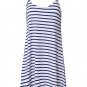 Women Stripe Strap Sleeveless Beach Party Mini Dress