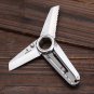 Mini-Remix Fine Edge Drop Point Clip Folding Knife Axle Hole