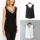 Lady V-Neck Vest Tops Casual Camisole