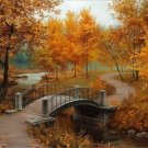 DIY Oil Painting By Numbers Autumn Frameless Canvas Home Wall Decor 40x50cm