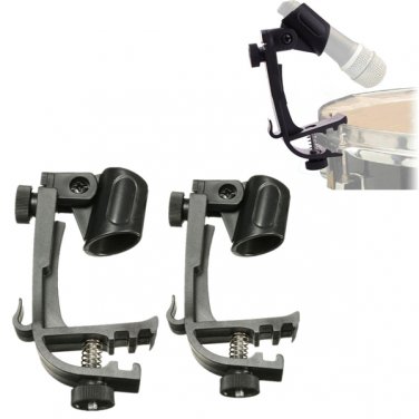 2PCS Adjustable Drum Stand Microphone Clamp Holder