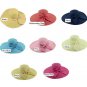 Summer Beach Hat Bow Foldable Wide Brim