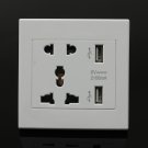 Wall switch socket GB five hole socket Dual 220V USB
