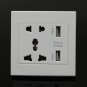 Wall switch socket GB five hole socket Dual 220V USB