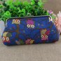 Women Owls Mini Coin Wallet Long Pattern Clutch Bag