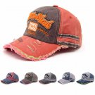 Unisex Vintage Denim Distressed Washed Baseball Cap