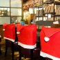 1PCS Santa Red Hat Chair Covers Christmas Decorations