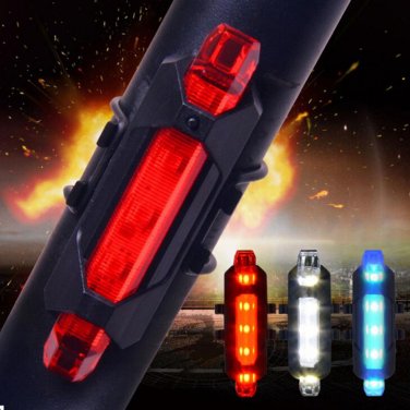 LED USB Rechargeable Safety Warning Light For Cycling