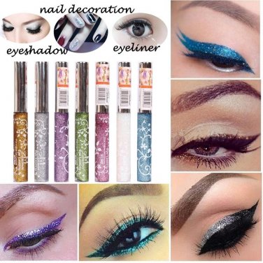 1PCS Shiny Glitter Waterproof Liquid Eyeliner Makeup
