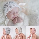 Baby Infant Kids Lace Floral Bonnet Hat Photo Prop