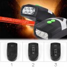 3 LED Bicycle Front Light With Horn Bell