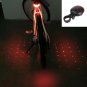 2 Laser 5 LED Flashing Lamp Tail Light Rear Bicycle Safety Warning