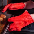Thick Silicone Heat Resistant Grilling Antiskid Protective Gloves