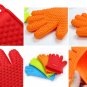 Thick Silicone Heat Resistant Grilling Antiskid Protective Gloves