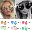 Casual Women's Fashion Colorful Metal Round Box Sunglasses