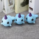 Squishy 11cm Narwhal Uni Blue Whale Slow Rising Soft Collection Gift Decor Toy