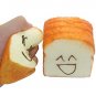 Jumbo Squishy Happy Slice Toast Slow Raising Cellphone Holder