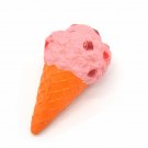 Squishy Jumbo 18.5cm Pink Strawberry Ice Cream Cone For Fun Christmas Gift