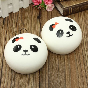 Squishy Kawaii Jumbo Panda Bun Cell Phone Bag Strap Pendant