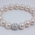 garlicfashion special elegant women fashion SOIREE pave bracelet white