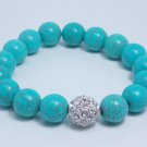 garlicfashion special elegant women fashion SOIREE turquoise pave bracelet
