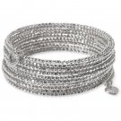 garlicfashion special elegant women fashion Bardot Spiral Bangle silver