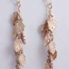 garlicfashion special elegant women fashion gold leaf dangle earrings
