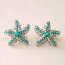 garlicfashion special elegant women fashion Starfish turquoise earrings