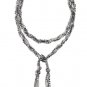 garlicfashion special elegant women fashion Adrienne mixed chain necklace Silver