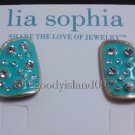 garlicfashion DIY handmade women fashion Blue crystal stud earrings