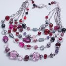 garlicfashion DIY handmade women fashion Berrylicious multi-strand necklace Purple bead