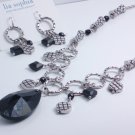 garlicfashion DIY handmade women fashion Crosshatch necklace earrings set