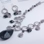 garlicfashion DIY handmade women fashion Crosshatch necklace earrings set