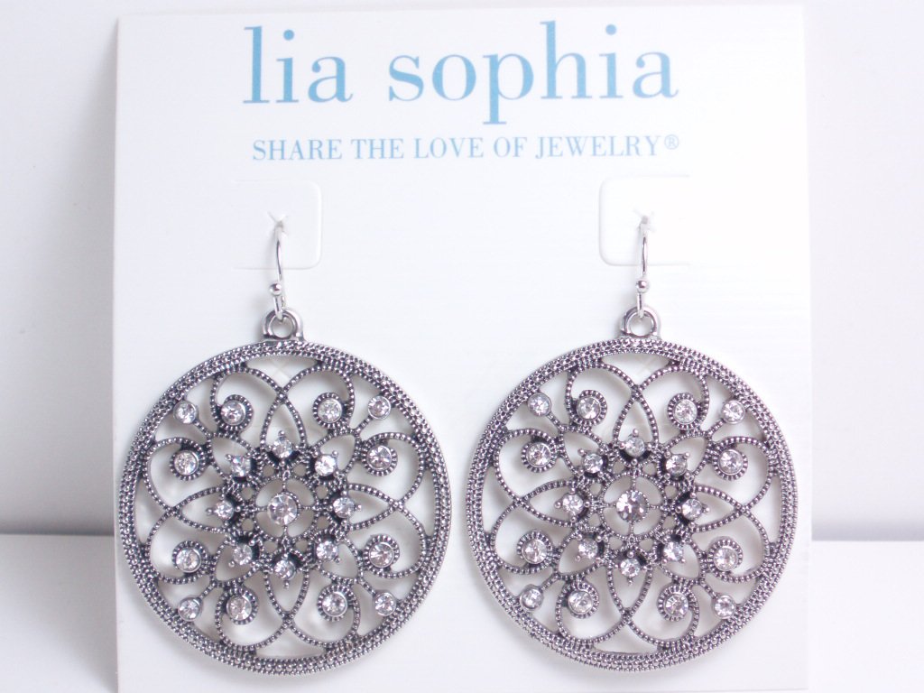 garlicfashion DIY handmade women fashion Memoir earrings loops flower silver CZ earrings