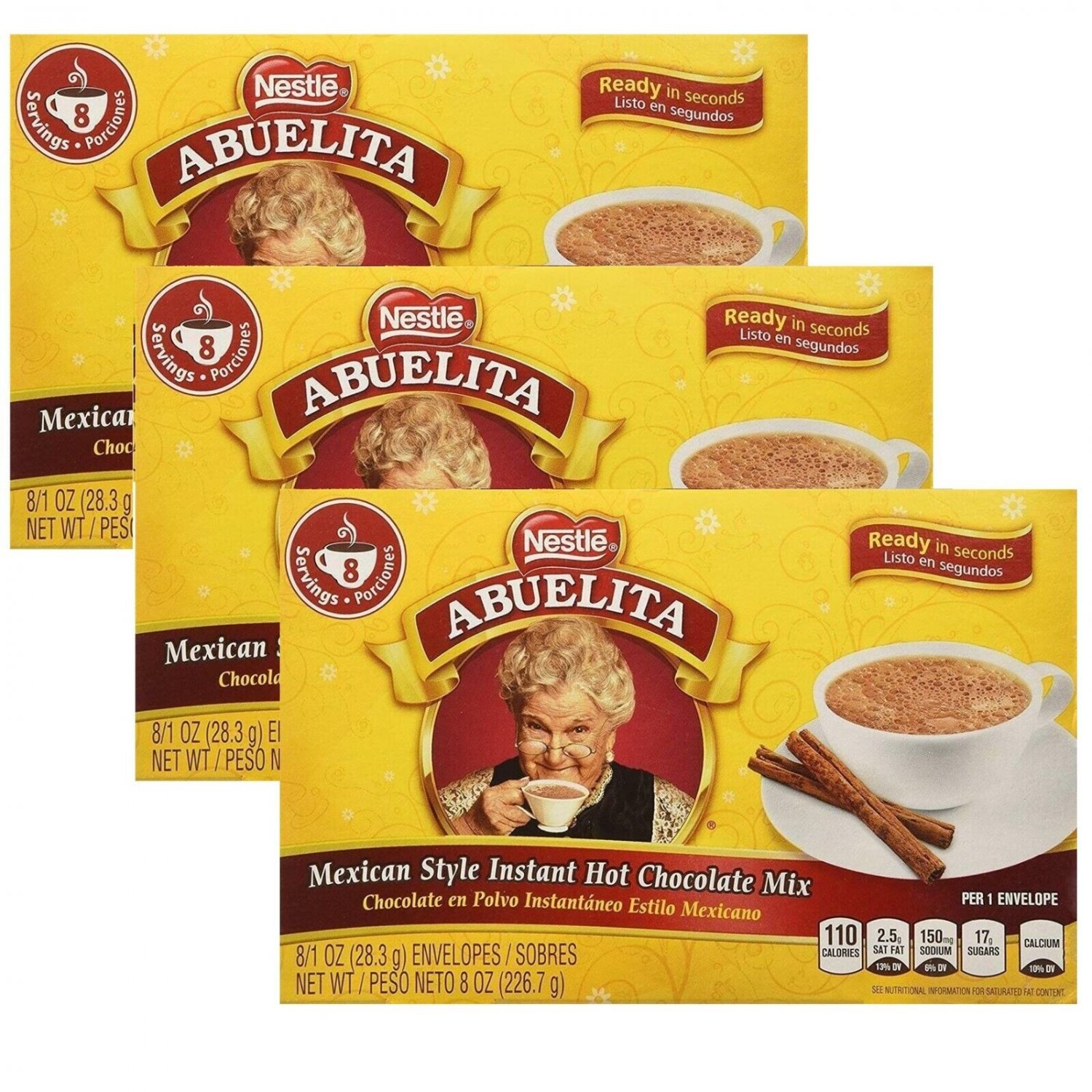 Abuelita Mexican Style Instant Hot Chocolate Mix 3 Boxes Or 24 Packets 