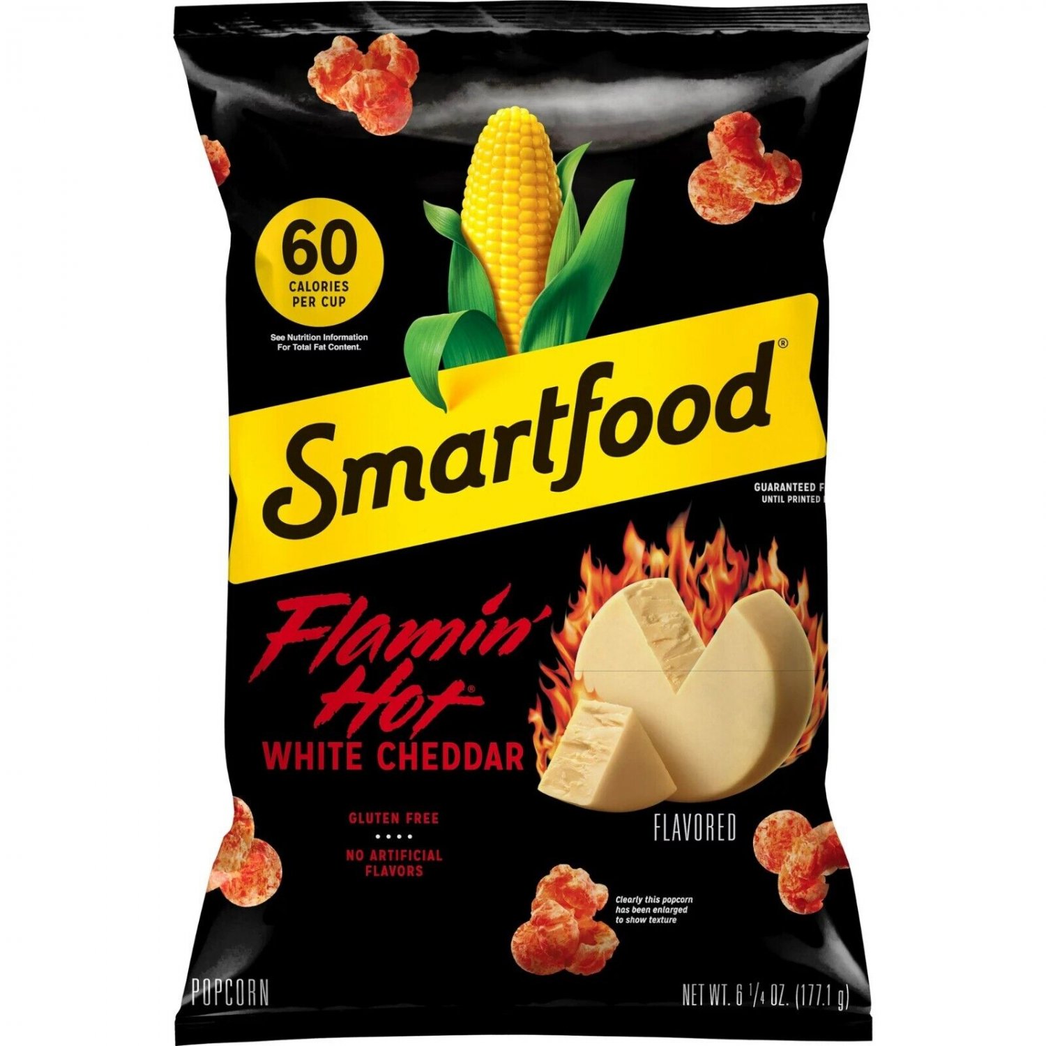 Smartfood FLAMIN’ HOT WHITE CHEDDAR Popcorn, 6.75 Oz Bag (2 Bags)