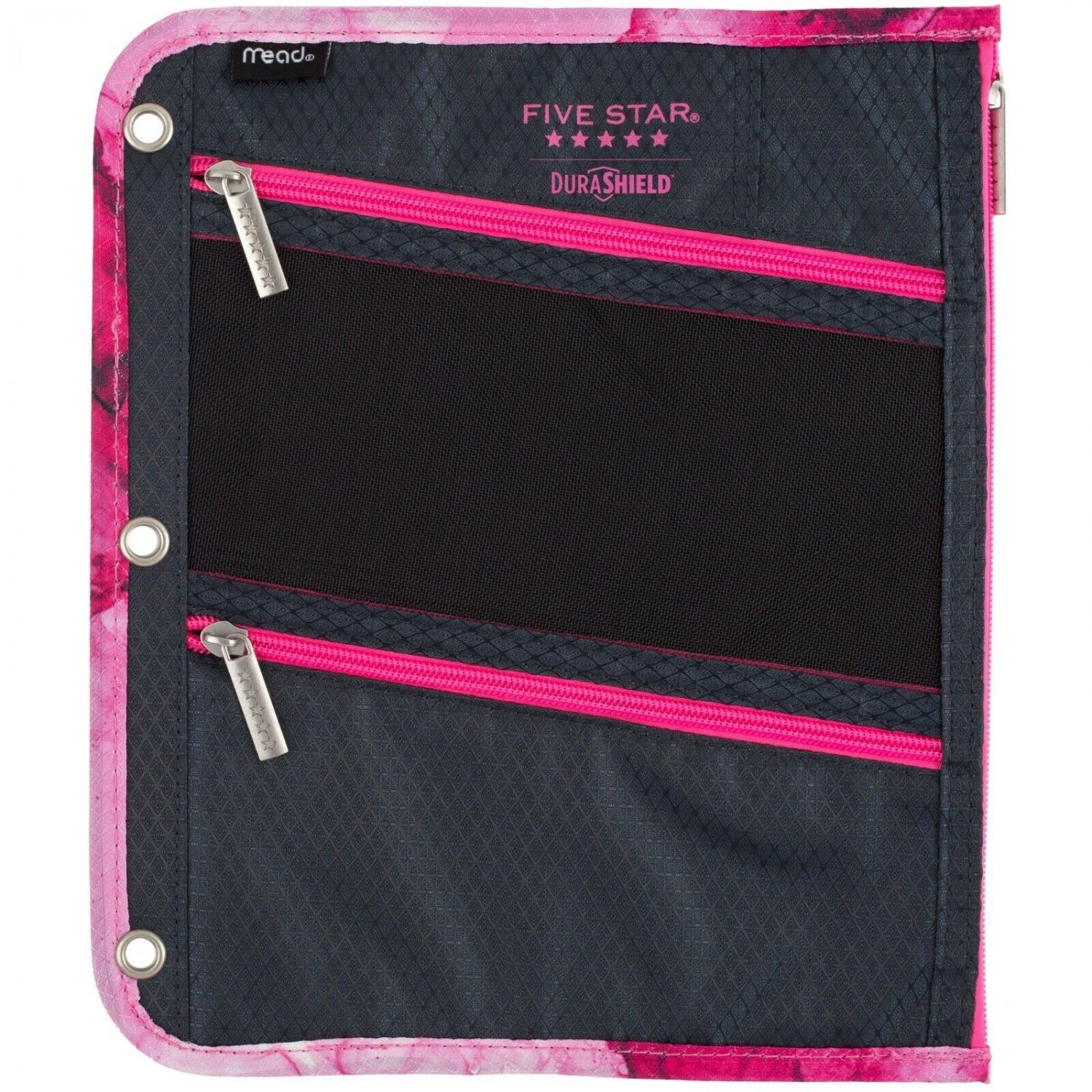 Mead Five Star Binder Pencil Pouch for 3 Ring Binder 2 Zipper Pockets