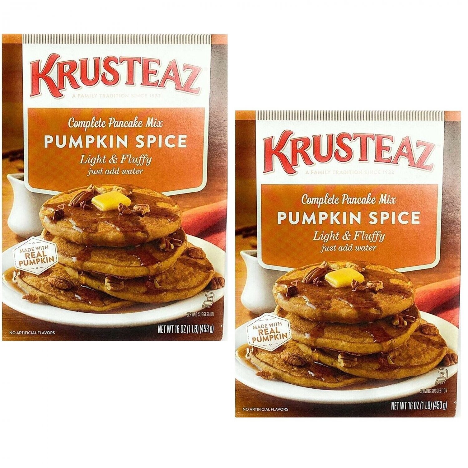 Krusteaz Pumpkin Spice Complete Pancake Mix Made With Real Pumpkin 2 Pack