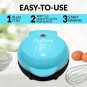 Nostalgia My Mini Personal SNOWMAN WAFFLE Maker BLUE Non-Stick 6.75x5.00x3"